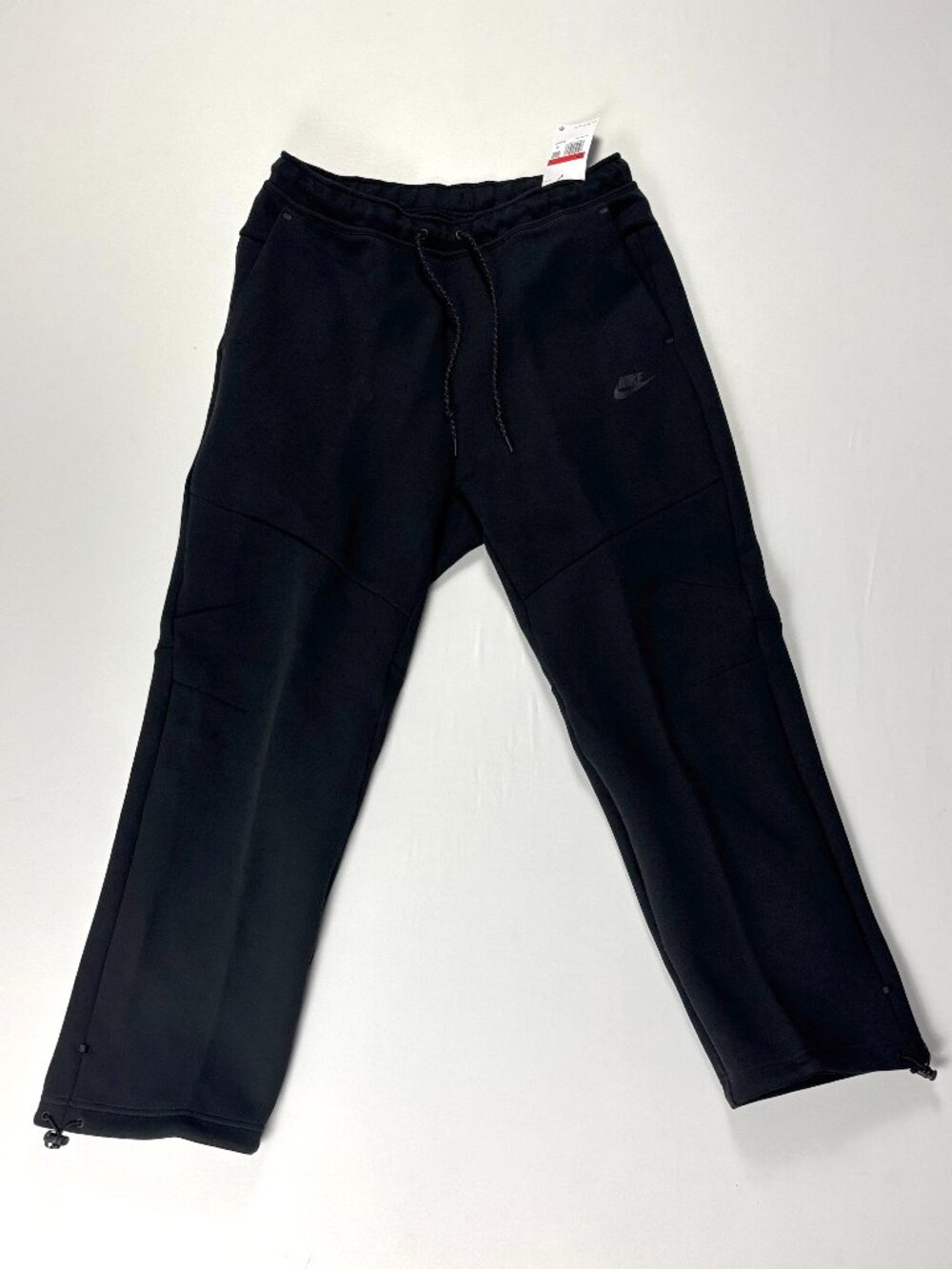 Nike Tech Mens Open Hem Fleece Sweatpants Black Sz L NWT New IM0697-010